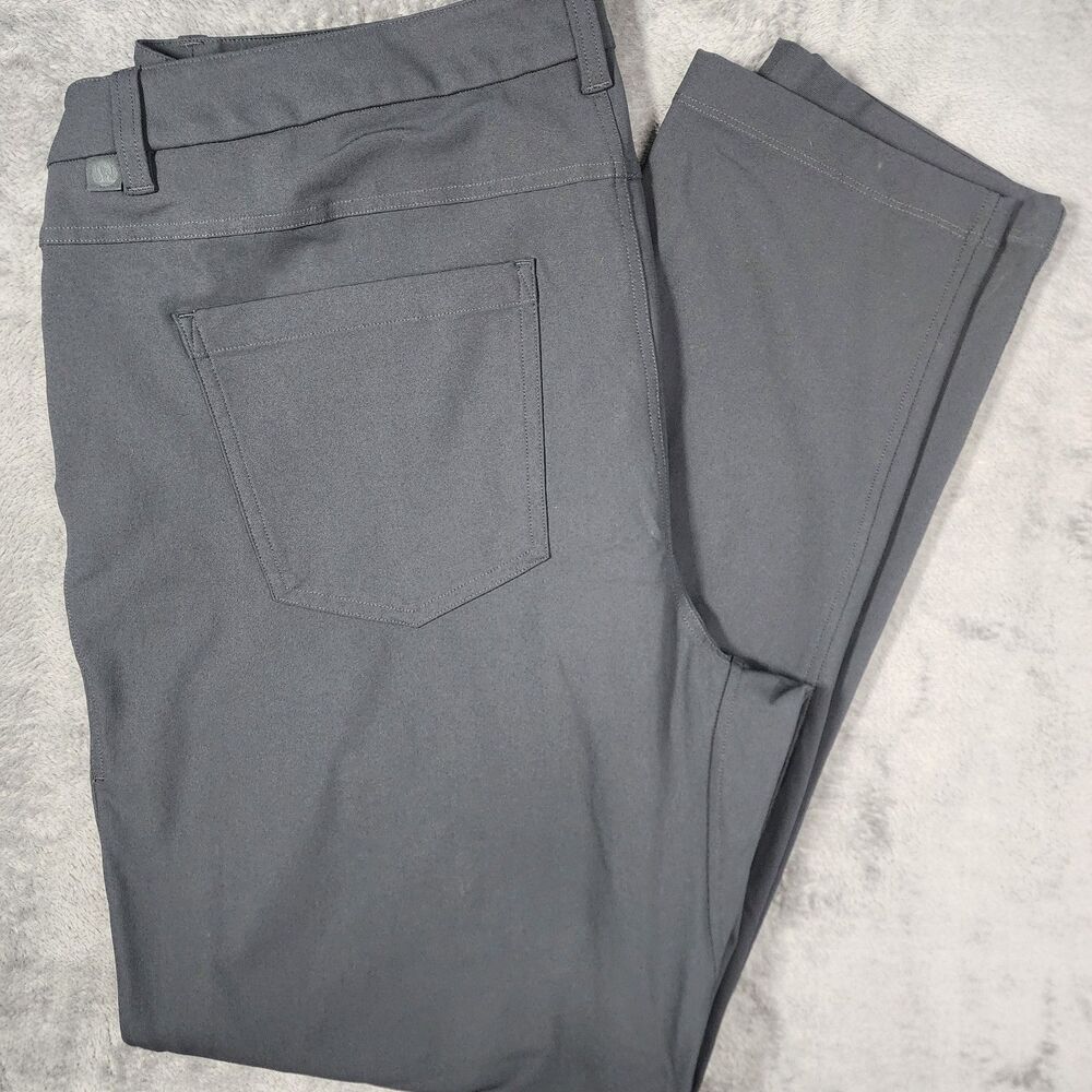 Lululemon Size 38 ABC Slim-Fit 5 Pocket Warpstreme Gray Tech Chino Golf Pants